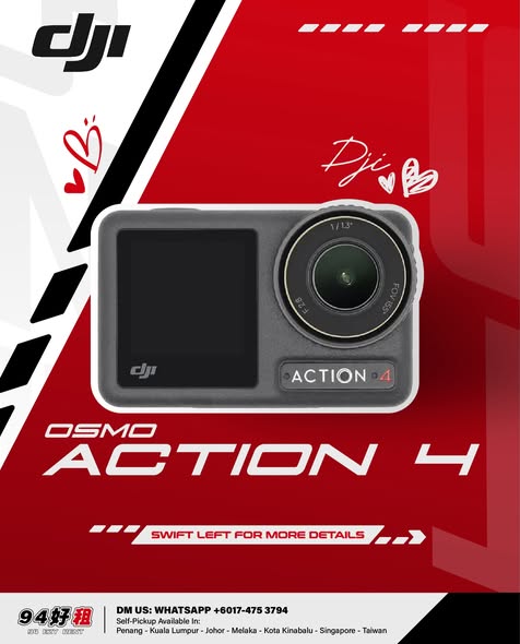 DJI Osmo Action 4 available for rent at 94 Ezy Rent