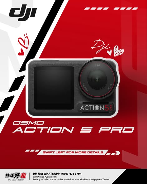 DJI Osmo Action 5 Pro available for rent at 94 Ezy Rent